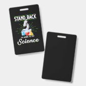 Badge Reposez-vous Je vais essayer Science Biologie Cade (Front & Back)