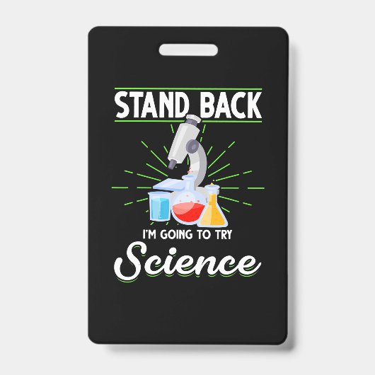 Badge Reposez-vous Je vais essayer Science Biologie Cade (Front)
