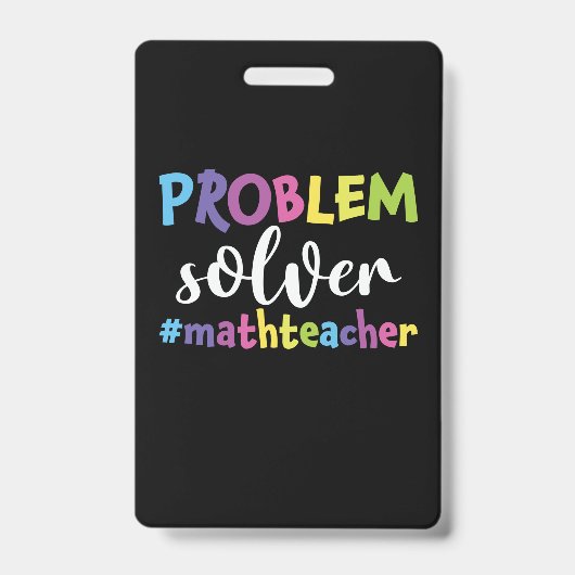 Badge Résolveur de problèmes de professeur de mathématiq (Avant)
