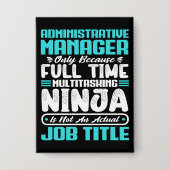 Badge Responsable administratif Titre du travail Compéte (Recto)