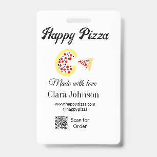 Badge Restaurant de pizzas café pizzeria scannez le code
