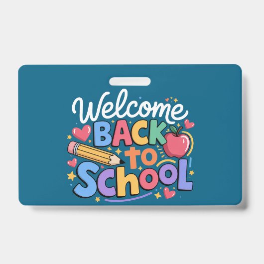 Badge Retour à l'école enseignant premier jour d'école d (Avant)