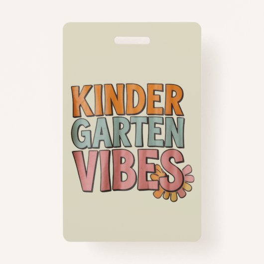 Badge Retourner à l'école maternelle Pré K Première anné (Devant)