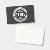 Badge retraité 2023 (Avant & arrière)