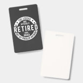 Badge retraité 2023 (Avant & arrière)
