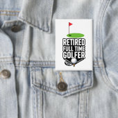Badge Retraite Golf avec drapeau de golf Ballons de golf (Insitu)