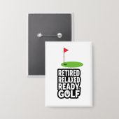 Badge Retraite Golf avec drapeau de golf Ballons de golf (Recto/Verso)