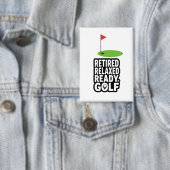 Badge Retraite Golf avec drapeau de golf Ballons de golf (Insitu)