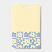 Badge rétro boho mignon rustique (Arrière)