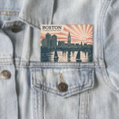 Badge Retro Boston voiliers Skyline Art Classic Boldd (Insitu)