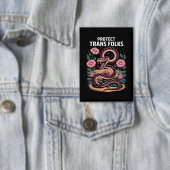 Badge Rétro Trans Pride Trans Right Protège les Trans Fo (Insitu)