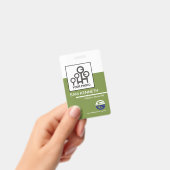 Badge Rétro Vert Blanc ID de l'employé de la société à c (Manuel / portable)