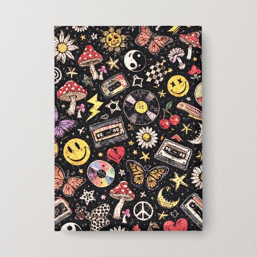 Badge Retro Vintage Grunge Sunshine Bliss (Recto)