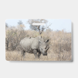 Badge Rhinocéros blanc