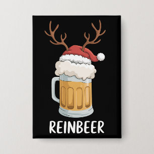 Badge Rigolo Reinbeer couples de Noël tenue de fête asso