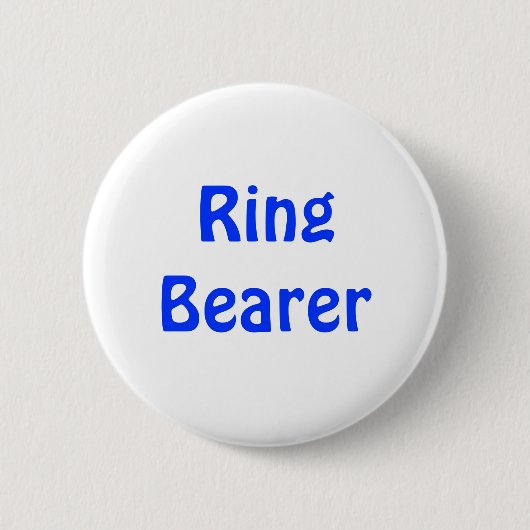 Badge - Ring Bearer Ronde Button 5,7 Cm (Voorkant)