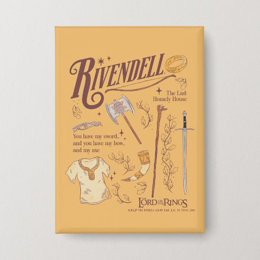 Badge RIVENDELL™ Collage Aquarelle Graphique (Recto)
