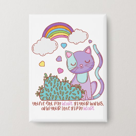 Badge RKS Heart Song Lyric Concert Button (Recto)