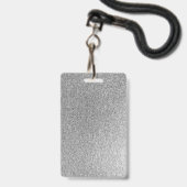 Badge Robe de Parties scintillant gris argent doux 16 VI (Back with Lanyard)