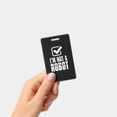 Badge Robotique Captcha Drôle Je ne suis pas un robot Ca (Manuel / portable)