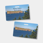 Badge Rocher Percé dans le golfe du Saint-Laurent (Recto et verso)