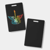 Badge Rock Legend Rock And Roll Music Guitar (Avant & arrière)