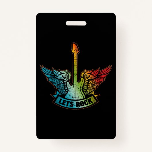 Badge Rock Legend Rock And Roll Music Guitar (Devant)