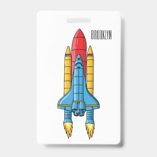 Badge Rocket ship cartoon illustration (Avant)