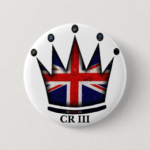 Badge Roi Charles III 6 Cm Rond