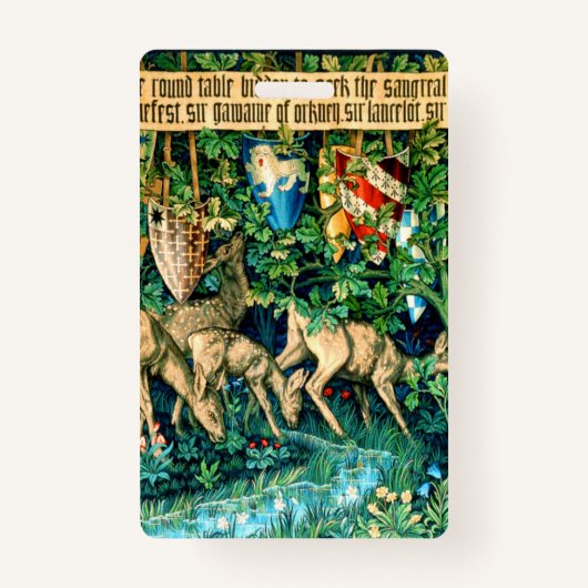 Badge Roi médiéval Arthur William Morris (Devant)