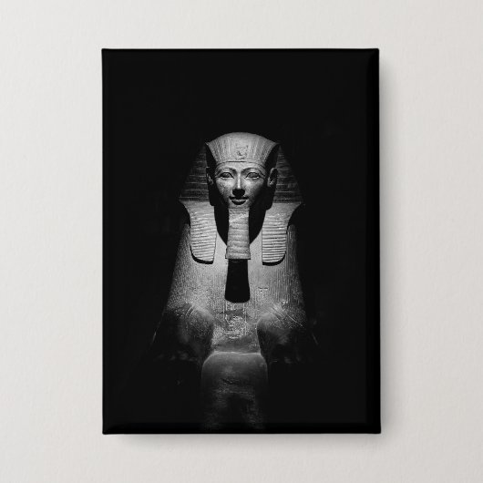 Badge Roi pharaon noir et blanc (Recto)