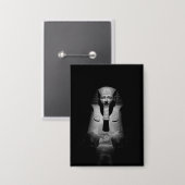 Badge Roi pharaon noir et blanc (Recto/Verso)