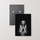 Badge Roi pharaon noir et blanc (Recto/Verso)