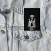 Badge Roi pharaon noir et blanc (Insitu)