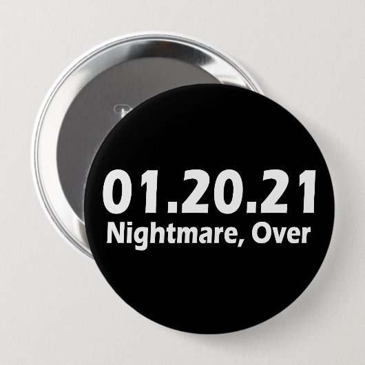 Badge Rond 10 Cm 01.20.21 Cauchemar, Plus (Devant & derrière)