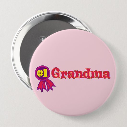 Badge Rond 10 Cm #1 Grand-mère (Devant & derrière)