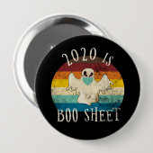 Badge Rond 10 Cm 2020 Est Boo Sheet Halloween (Devant & derrière)