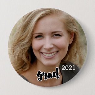 Badge Rond 10 Cm 2021 Grad Party Senior Photo Proud Parent