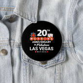 Badge Rond 10 Cm 20e Wedding Anniversary Couples Las Vegas (En situation)