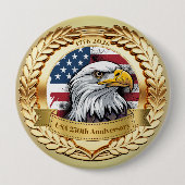 Badge Rond 10 Cm 250th Anniversary USA Patriotic | 1776–2026 Button (Devant)
