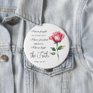 Badge Rond 10 Cm 2 Timothée 4:7 - J'ai combattu le bon combat