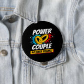 Badge Rond 10 Cm 40e anniversaire Couples mariés 40 ans de force (En situation)