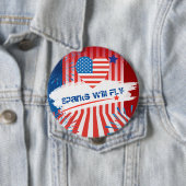Badge Rond 10 Cm 4 juillet American USA Flag Heart personnalisé (En situation)