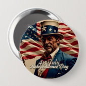 Badge Rond 10 Cm 4 juillet - Esprit d'indépendance (Devant & derrière)