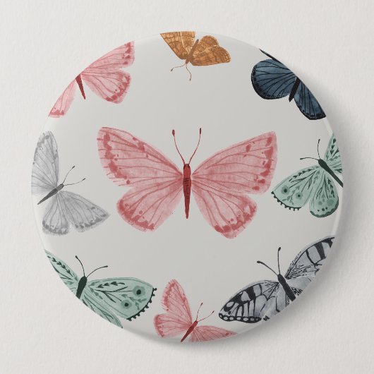 Badge Rond 10 Cm Accessoires de la fête des papillons Boho Faveurs (Devant)