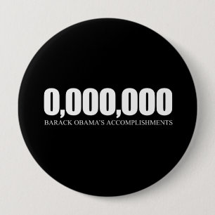 Badge Rond 10 Cm Accomplissements d'Obama