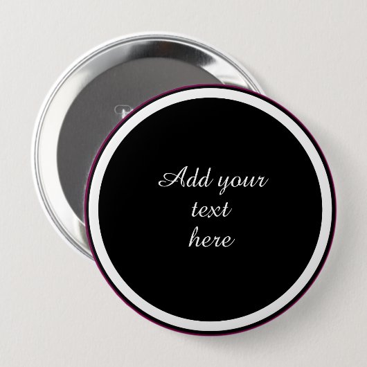 Badge Rond 10 Cm Add Your Text Here - TEMPLATE (Devant & derrière)