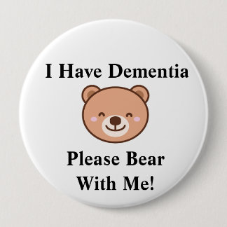 Badge Rond 10 Cm Adult "I Have Dementia" button