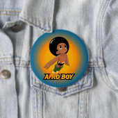 Badge Rond 10 Cm AfroBoy ! (En situation)