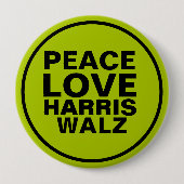 Badge Rond 10 Cm AIVE PAIX HARRIS WALZ Neon Green (Devant)